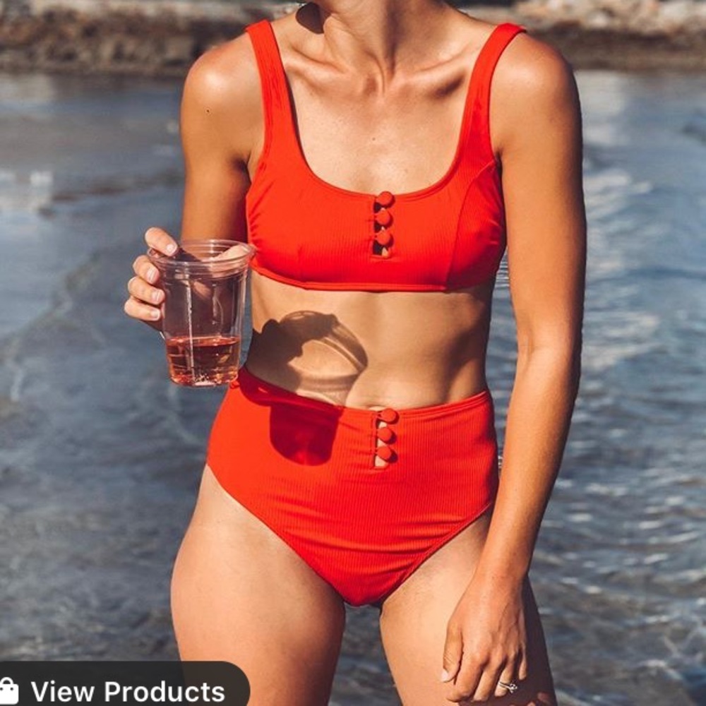 Flattering high waisted bikini